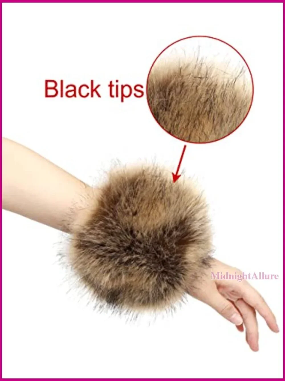 Faux Fur Arm Warmers, One Size, Elastic Cuffs, Winter Accessory